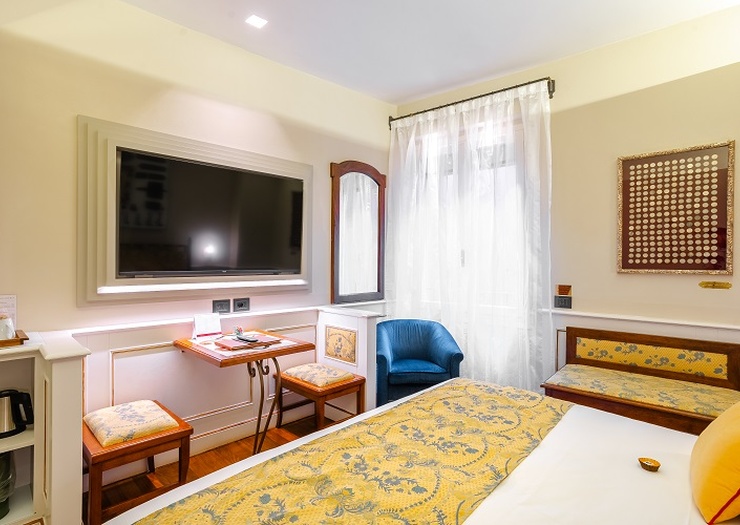 Habitación doble clásica Art Hotel Commercianti Bolonia Habitación doble clásica Art Hotel Commercianti Bolonia