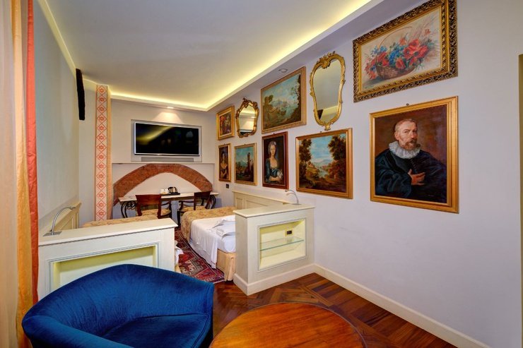 Habitación doble clásica art hotel commercianti bolonia Habitación doble clásica art hotel commercianti bolonia