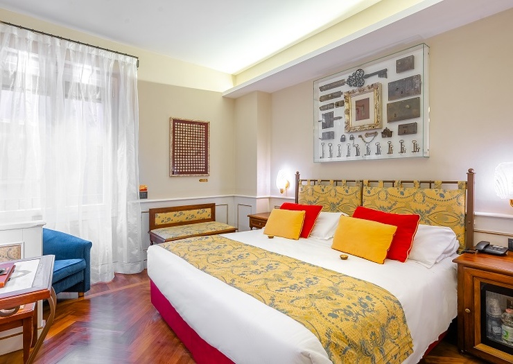 Habitación doble clásica Art Hotel Commercianti Bolonia Habitación doble clásica Art Hotel Commercianti Bolonia