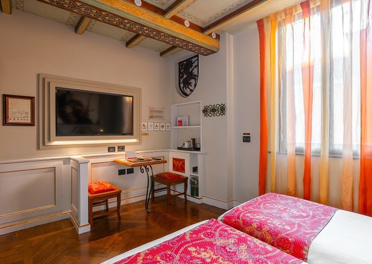 Habitación doble deluxe Art Hotel Commercianti Bolonia Habitación doble deluxe Art Hotel Commercianti Bolonia