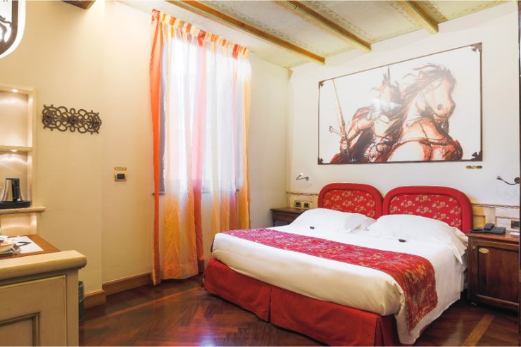 Habitación doble deluxe Art Hotel Commercianti Bolonia Habitación doble deluxe Art Hotel Commercianti Bolonia