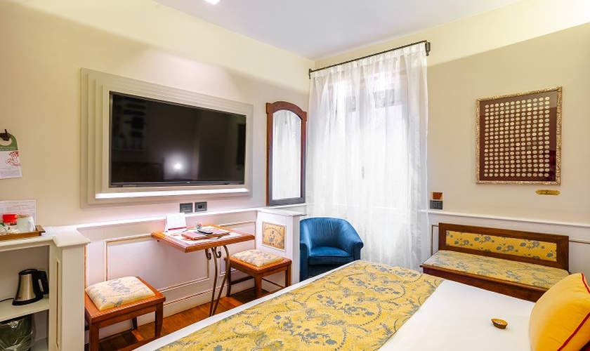 Habitación doble clásica Art Hotel Commercianti Bolonia Habitación doble clásica Art Hotel Commercianti Bolonia