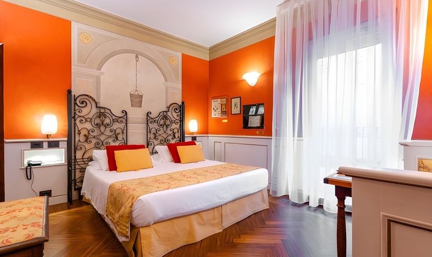 Habitación doble deluxe con terraza Art Hotel Commercianti Bolonia Habitación doble deluxe con terraza Art Hotel Commercianti Bolonia