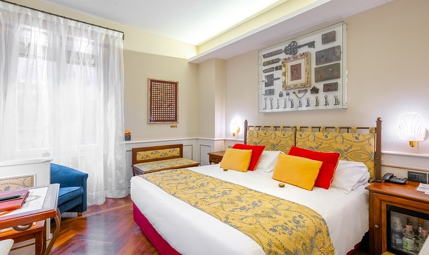 Habitación doble clásica Art Hotel Commercianti Bolonia Habitación doble clásica Art Hotel Commercianti Bolonia