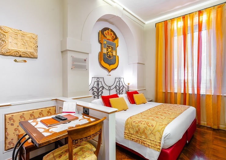 Habitación doble clásica Art Hotel Commercianti Bolonia Habitación doble clásica Art Hotel Commercianti Bolonia