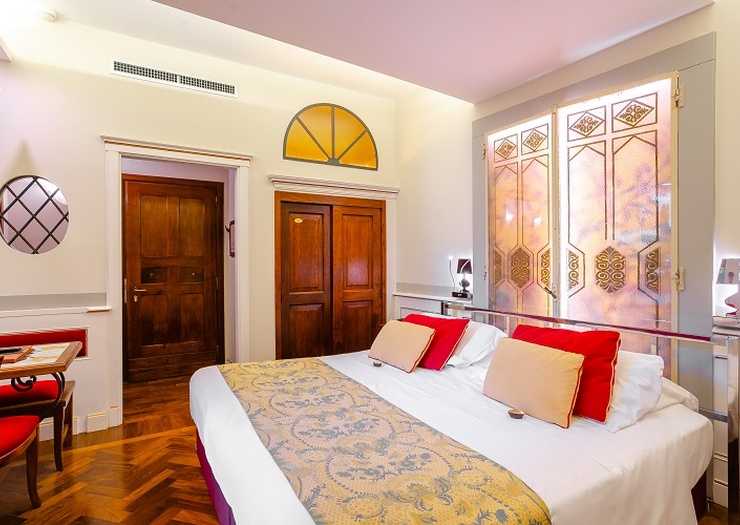 Habitación doble deluxe Art Hotel Commercianti Bolonia Habitación doble deluxe Art Hotel Commercianti Bolonia