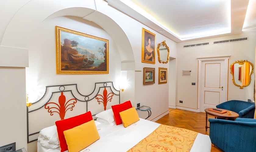 Habitación doble clásica Art Hotel Commercianti Bolonia Habitación doble clásica Art Hotel Commercianti Bolonia