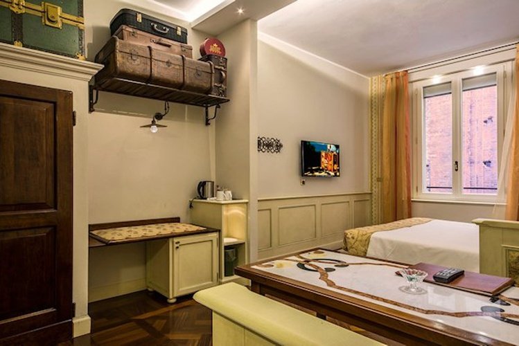 HabitaciÓn doble clÁsica art hotel commercianti bolonia, italia HabitaciÓn doble clÁsica art hotel commercianti bolonia, italia
