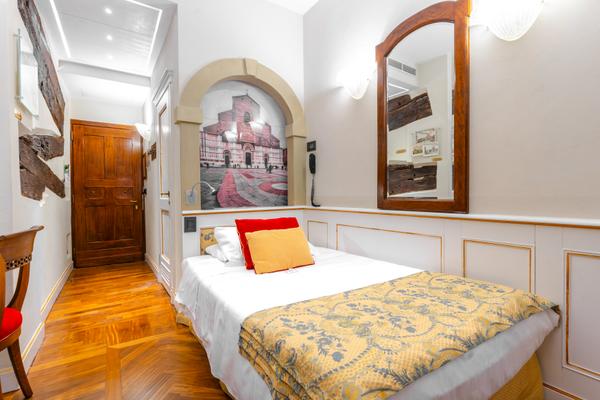 Habitación Individual Art Hotel Commercianti en Bolonia Habitación Individual Art Hotel Commercianti en Bolonia
