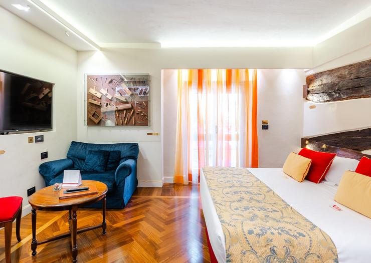 Habitación Doble Deluxe Art Hotel Commercianti Bolonia Habitación Doble Deluxe Art Hotel Commercianti Bolonia