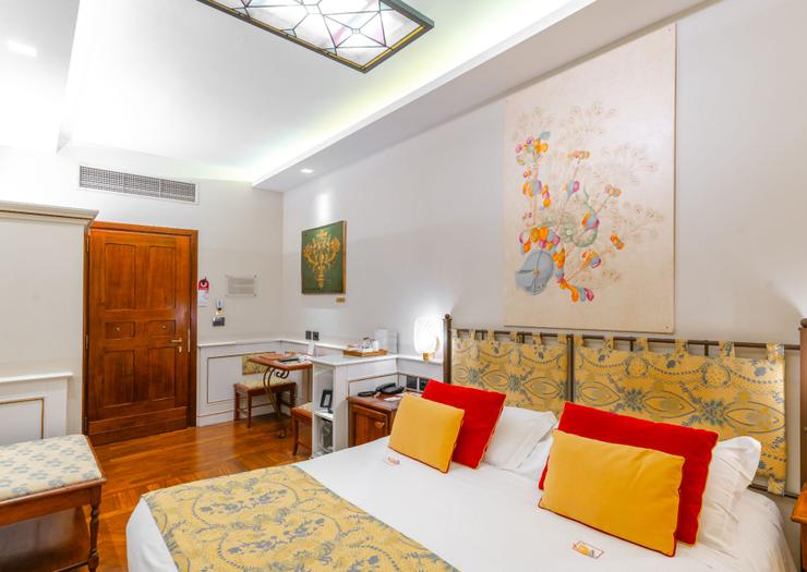 Habitación doble clásica Art Hotel Commercianti Bolonia Habitación doble clásica Art Hotel Commercianti Bolonia