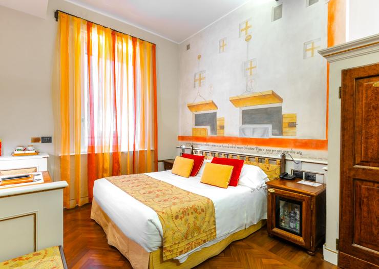 Habitación doble clásica Art Hotel Commercianti Bolonia Habitación doble clásica Art Hotel Commercianti Bolonia