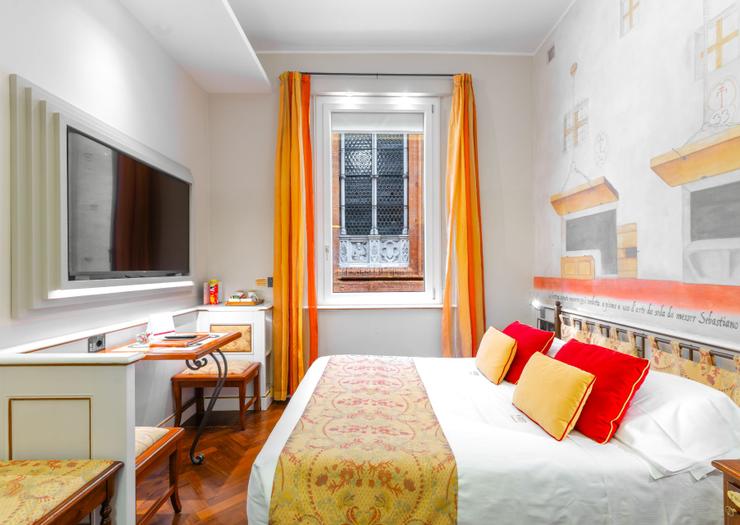 Habitación doble clásica Art Hotel Commercianti Bolonia Habitación doble clásica Art Hotel Commercianti Bolonia