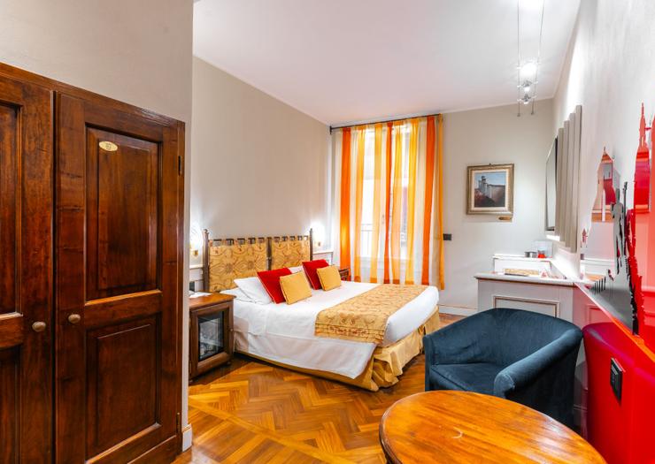 Habitación doble clásica Art Hotel Commercianti Bolonia Habitación doble clásica Art Hotel Commercianti Bolonia