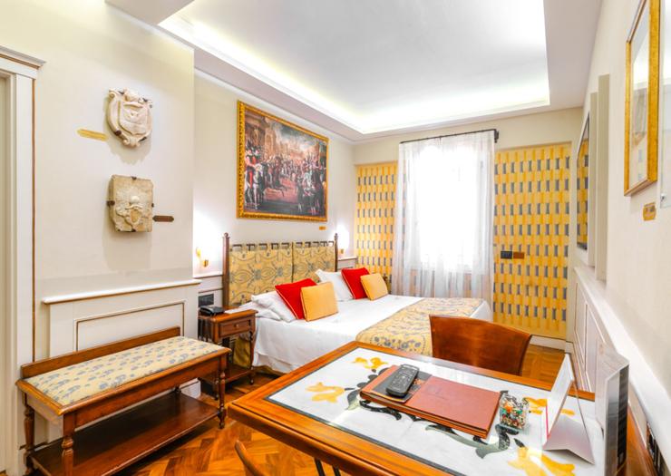 Habitación doble clásica Art Hotel Commercianti Bolonia Habitación doble clásica Art Hotel Commercianti Bolonia
