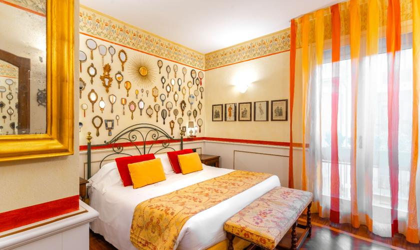 Habitación Doble Deluxe Art Hotel Commercianti Bolonia Habitación Doble Deluxe Art Hotel Commercianti Bolonia