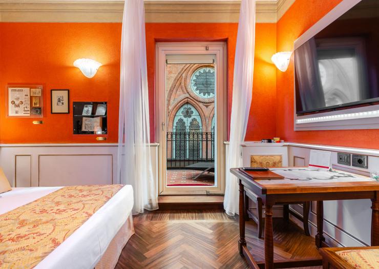 Habitación Doble Deluxe con Terraza Art Hotel Commercianti Bolonia Habitación Doble Deluxe con Terraza Art Hotel Commercianti Bolonia