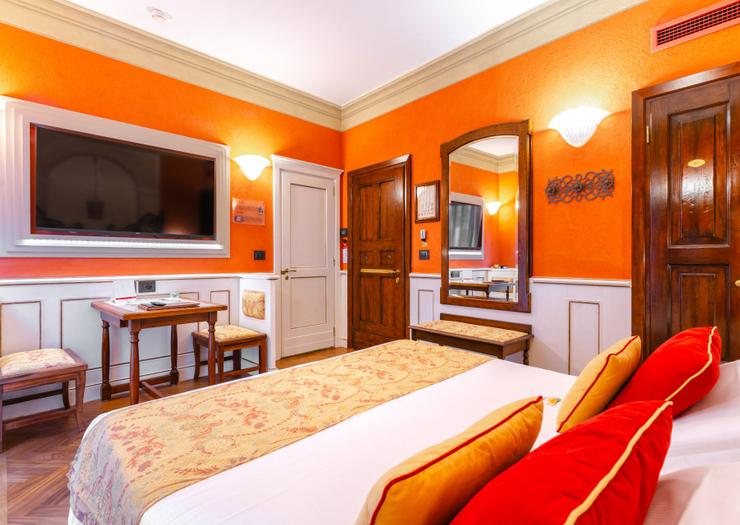 Habitación Doble Deluxe con Terraza Art Hotel Commercianti Bolonia Habitación Doble Deluxe con Terraza Art Hotel Commercianti Bolonia